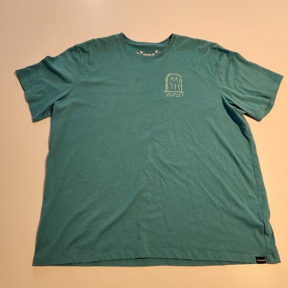 Hurley Everyday Explorer T-Shirt Rattlesnake Skull RIP Hurley Blue Mens 2XL NEW - Picture 4 of 9
